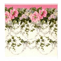 Anna Griffin - Camilla Collection - 12 x 12 Double Sided Paper - Floral Border