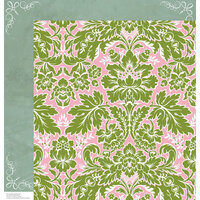 Anna Griffin - Olivia Collection - 12 x 12 Double Sided Paper - Acanthus Pink