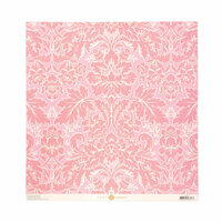 Anna Griffin - Olivia Collection - 12 x 12 Embossed Paper - Acanthus Pink