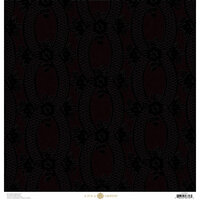 Anna Griffin - Eleanor Collection - 12 x 12 Flocked Paper - Black