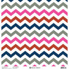 Anna Griffin - Gabbie Collection - 12 x 12 Silver Foiled Paper - Zig Zag Pink