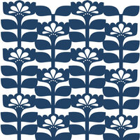 Anna Griffin - Gabbie Collection - 12 x 12 Floral Die Cut Paper Layers - Blue