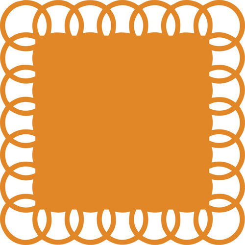 Anna Griffin - Blomma Collection - 12 x 12 Circle Die Cut Paper Layers - Orange