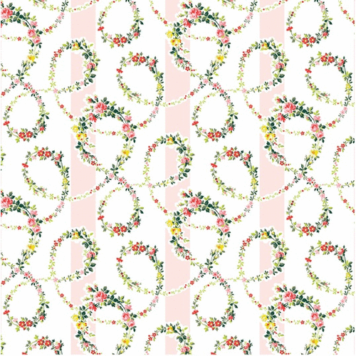 Anna Griffin - Grace Collection - 12 x 12 Paper - Garland Coral