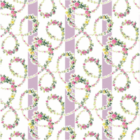 Anna Griffin - Grace Collection - 12 x 12 Paper - Garland Lavender