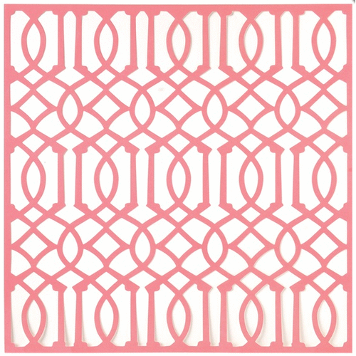 Anna Griffin - Grace Collection - 12 x 12 Die Cut Paper - Lattice Pink