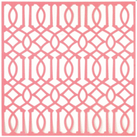 Anna Griffin - Grace Collection - 12 x 12 Die Cut Paper - Lattice Pink