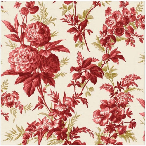 Anna Griffin - Jolie Collection - 12 x 12 Paper - Chrysanthemum Red