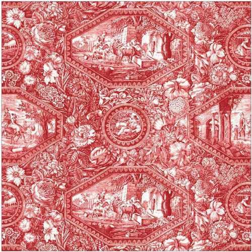 Anna Griffin - Jolie Collection - 12 x 12 Paper - Repousse Red
