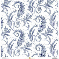Anna Griffin - Madison Collection - 12 x 12 Paper - Rising Tail - Navy