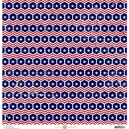 Anna Griffin - Madison Collection - 12 x 12 Paper - Pistil - Navy