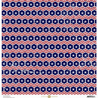 Anna Griffin - Madison Collection - 12 x 12 Paper - Pistil - Navy