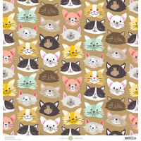 Anna Griffin - Best In Show Collection - 12 x 12 Paper - Cute Kittens Kraft