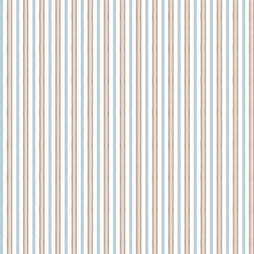 Anna Griffin - Masculine Collection - 12 x 12 Paper - Brown and Blue Stripe