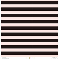 Anna Griffin - Juliet Collection - 12 x 12 Paper - Stripe - Pink and Black