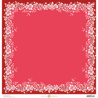 Anna Griffin - Juliet Collection - 12 x 12 Paper - Printed Border - Red