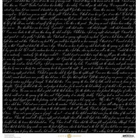 Anna Griffin - Endora Collection - Halloween - 12 x 12 Paper - Script - Black