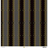 Anna Griffin - Endora Collection - Halloween - 12 x 12 Paper - Stripes - Black and Grey