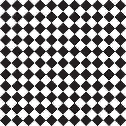 Anna Griffin - Rose Collection - 12 x 12 Cardstock - Black and White Checkerboard