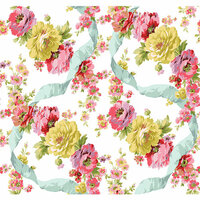 Anna Griffin - Rose Collection - 12 x 12 Cardstock - Ribbons and Roses