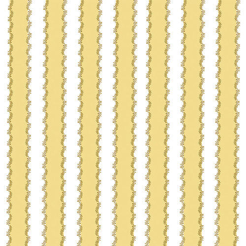Anna Griffin - Rose Collection - 12 x 12 Paper with Foil Accents - Fancy Yellow Stripe
