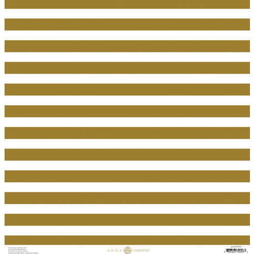 Anna Griffin - Seafarer Collection - 12 x 12 Cardstock - Stripe