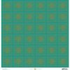 Anna Griffin - Charlotte Collection - 12 x 12 Cardstock - Flower Square - Aqua