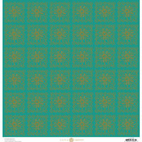 Anna Griffin - Charlotte Collection - 12 x 12 Paper - Flower Square - Aqua