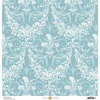 Anna Griffin - Feather Collection - 12 x 12 Cardstock - Garland Blue