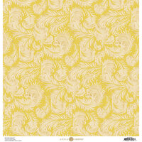 Anna Griffin - Feather Collection - 12 x 12 Cardstock - Full Yellow