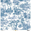 Anna Griffin - Toile Collection - 12 x 12 Cardstock - Pastoral Blue