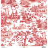 Anna Griffin - Toile Collection - 12 x 12 Cardstock - Pastoral Red