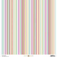 Anna Griffin - Birthday Collection - 12 x 12 Cardstock - Birthday Stripe