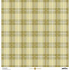 Anna Griffin - Fall Plaid Collection - 12 x 12 Cardstock - Green and Gold Foil Madras