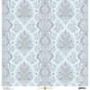 Anna Griffin - Christmas Damask Collection - 12 x 12 Paper - Blue Silver Holiday