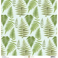 Anna Griffin - 12 x 12 Cardstock - Fern Botanical - Ivory