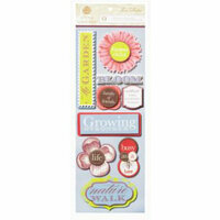 Anna Griffin - Flora Collection - 3 Dimensional Stickers - Titles, CLEARANCE