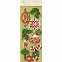 Anna Griffin - Holiday Traditions Collection - Christmas - Glittered 3 Dimensional Stickers