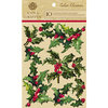 Anna Griffin - Calisto Christmas Collection - Glittered 3 Dimensional Stickers - Holly