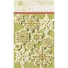 Anna Griffin - Holiday Traditions Collection - Christmas - Glittered 3 Dimensional Stickers - Snowflakes