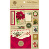 Anna Griffin - Calisto Christmas Collection - Glittered 3 Dimensional Stickers - Postcards