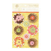 Anna Griffin - Carmen Collection - 3 Dimensional  Stickers with Foil and Gem Accents - Flowers