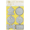 Anna Griffin - Fifi and Fido Collection - Foiled 3 Dimensional Cardstock Stickers - Dog Tags