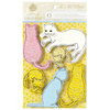Anna Griffin - Fifi and Fido Collection - Glittered 3 Dimensional Cardstock Stickers - Cats