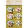 Anna Griffin - Francesca Collection - 3 Dimensional Stickers - Paper Fans