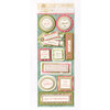 Anna Griffin - Palmer Collection - Foiled 3 Dimensional Cardstock Stickers - Title