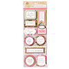 Anna Griffin - Camilla Collection - 3 Dimensional Cardstock Stickers with Foil Accents - Title