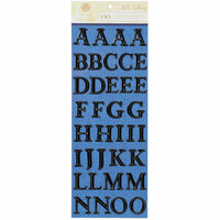 Anna Griffin - Willow Collection - Chipboard Stickers with Glossy Accents - Alphabet - Black
