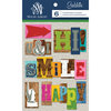 Anna Griffin - Gabbie Collection - 3 Dimensional Stickers - Letterpress Words