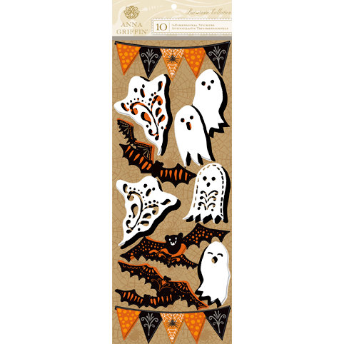 Anna Griffin - Battastic Collection - Halloween - 3 Dimensional Stickers - Art